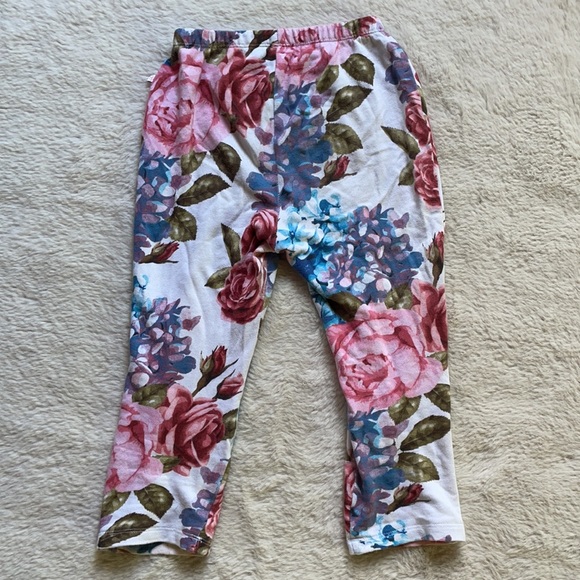 Posh Peanut | Hydrangea Rose Print Joggers | 6T - Picture 3 of 13